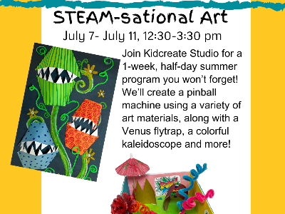 Kidcreate Studio: STEAM-sational Art! (Half-Day p.m.) Kidcreate Studio: STEAM-sational Art! (Half-Day p.m.)