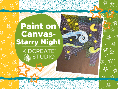 Kidcreate Studio - Fairfax Station. Paint on Canvas- Starry Night Homeschool Workshop (4-10 Years)